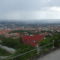 Pécs látkép esőben