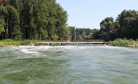 Az ún. Kőhídi vízszintszabályzó műtárgy, Dunasziget 2018. augusztus 09.-én (2)