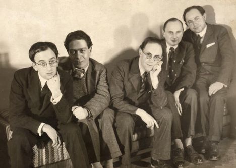 Frank Sándor, Zelk Zoltán, Ascher Oszkár, Ilkecs Béla, Friss Endre 1938