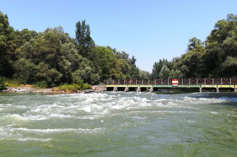 Szent Kristóf híd a Duna folyam hullámterén, Kisbodak 2018. augusztus 09.-én 3