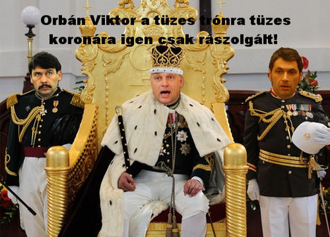 Orbán Viktor tűzeskoronával