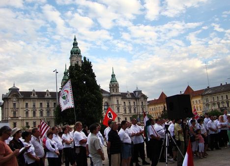 Jobbik tüntetés,Győr.