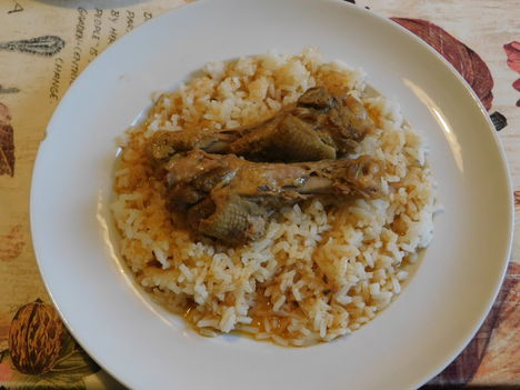 Kacsa szárnytő pörkölt rizsel