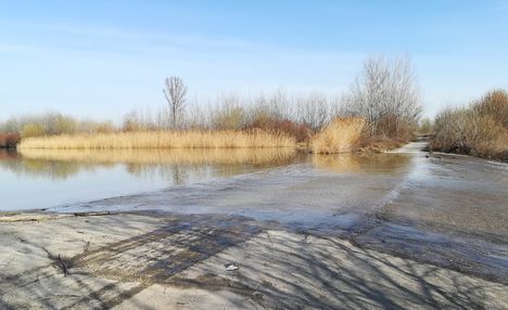 A Görgetegi ágvéglezárás árvízi bukója, Dunakiliti 2019. március 21.-én 5