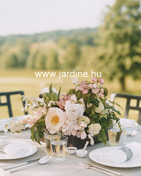 jardine fehér vad asztal dekor