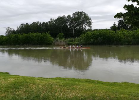 Mosoni-Duna folyó a Mosoni strandnál, Mosonmagyaróvár 2019. június 08.-án 3