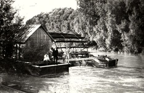 Bertalan malom, az utolsó Mosoni vízimalom a Mosoni-Dunán az 1930-as években