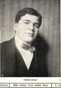 Gábor Andor librettista Színházi Élet 1915