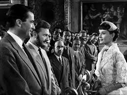 Gregory Peck e Audrey Hepburn nella Galleria di Palazzo Colonna nel film Vacanze Romane