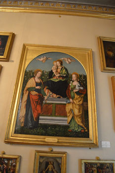 Madonna col Bambino, Sant'Agata e Sant'Agnese (B.Zaganelli)