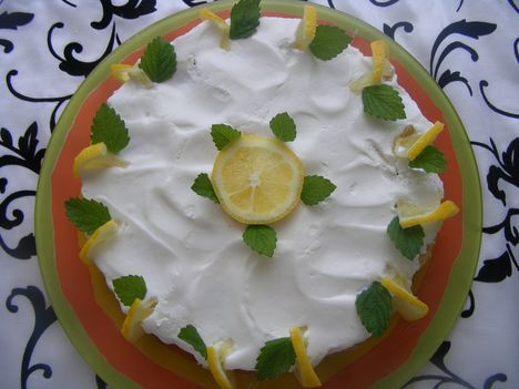 Sütés nélküli citromos torta