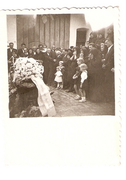 Werner Pál ravatala, Kossuth L. u. 4.,1960. /Kép: Bacsó Miklósné/