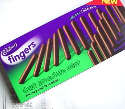 Cadbury Fingers Dark Chocolate Mint