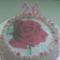 rózsás tejszinhabos torta