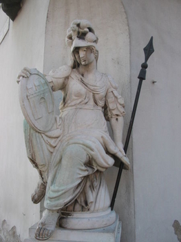 Városvédő Pallasz Athéné a budai várban