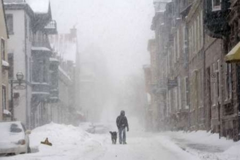 montreáli óváros télen