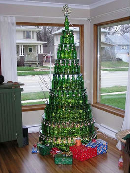 karácsonyfa sörösüvegből
