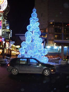 kék karácsonyfa