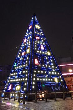 Pac Man karácsonyfa