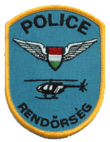 A Készenléti Rendőrség, Légirendészeti Parancsnokság (hímzett) karjelvénye.