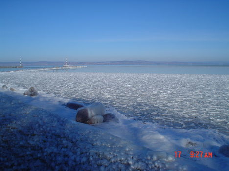 Siófok,2008.február 17.A jeges Balaton