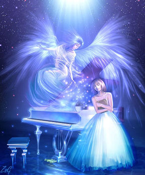 angyal a zongoránál