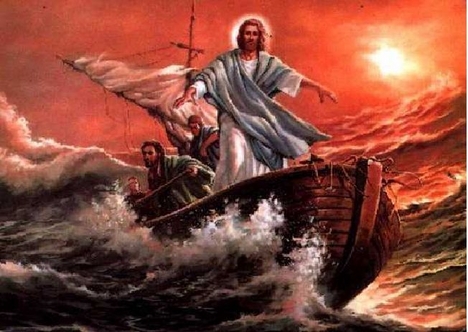 Jézus- a háborgó tengeren