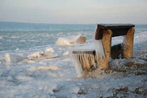 Fagyos, téli, jeges Balaton 1