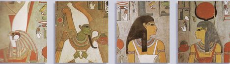 Egyiptomi Istenek:Hórusz, Ozirisz, Ízisz, Hathor