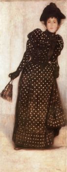 Nő fehérpettyes ruhában (Rippl-Rónai)