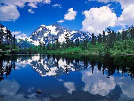 Mount Shuksan Mirrored on Picture Lake, Washington