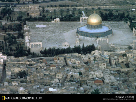 Dome Aerial, Old City, Jerusalem, Israel, 1982