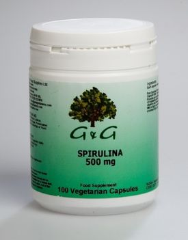 Spirulina - Alga, 500 mg, 100 kapszula