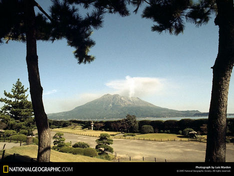 Japanese Volcano, Kyushu, Japan, 1974