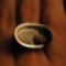 Ezüstperemes lakk-gyűrű
