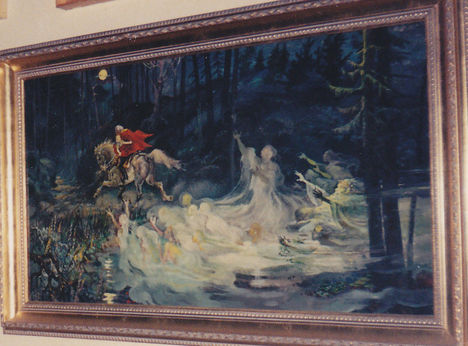 Zoli bácsi  "Rémkirály"  című  képe, melyet feleségének,  Emikének festett.