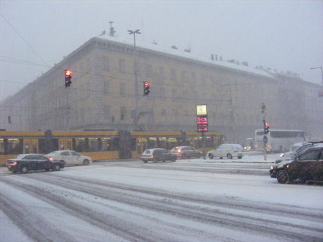 Budapest hóesésben ( Üllői út)