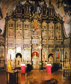 ikonosztáz egy lengyel templomban