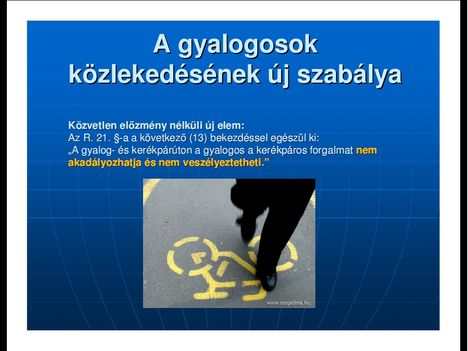 Új KRESZ magyarázat képekben 18 - A soproni rendőrkapitányság egyszerű, képes magyarázata a KRESZ módosításairól