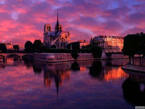 Napfelkelte, Notre Dame, Párizs, Franciaország
