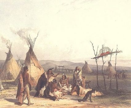 Lakota tábor Fort Pierre mellett