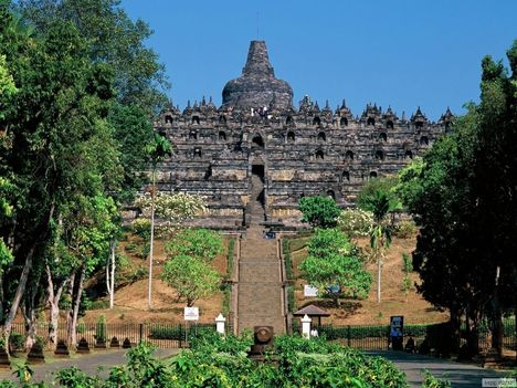 Borobudur, Jáva, Indonézia