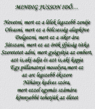 mindig legyen időd