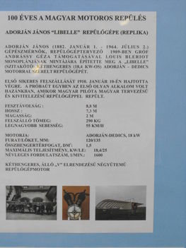 A HungaroControl által támogatott Libelle replika  leírása