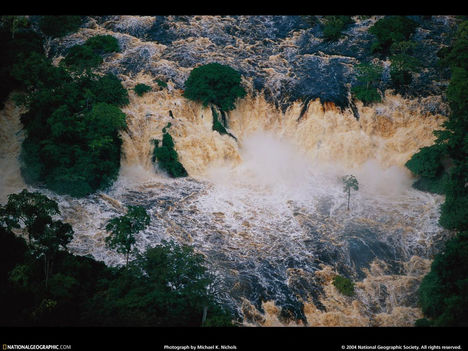 Muddy Waterfall, Mingouli Falls, Gabon, 2002