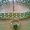 Zöld nyakpánt és Svarowski gyűrű