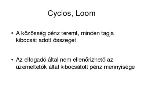 Cyclos, Loom