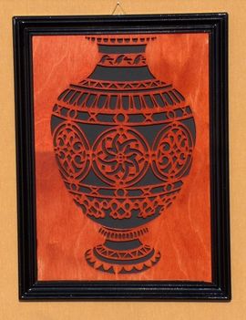 áttört falikép (marokkói váza)
