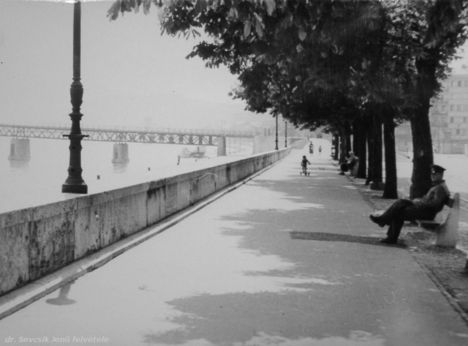 Budai dunapark a Kossuth híddal 1952