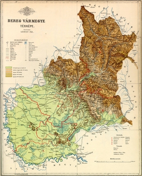 térkép Bereg vármegye